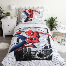 Bettwäsche mit leuchtendem Spider-Man-Effekt 140 x 200 cm + 70 x 90 cm, Sweet Home, Spiderman