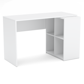 Weißer Schreibtisch mit Regal Einfach