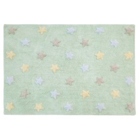 Kinderteppich mit Sternen Tricolor Stars - Soft Mint, Kidsconcept