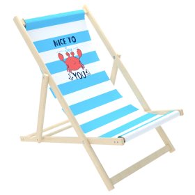 Kinderstrandkorb Krabbe - blau-weiß, Chill Outdoor