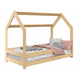 Hausbett Laura mit Barriere 160 x 80 cm - natur, Magnat