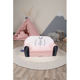 Kindersofa Bunny Ballerina - weiß-rosa