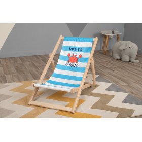 Kinderstrandkorb Krabbe - blau-weiß
