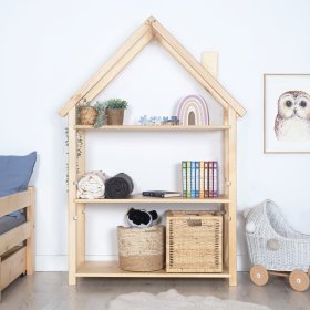 Kinderregal Häuschen FRANK - natur, Litdrew