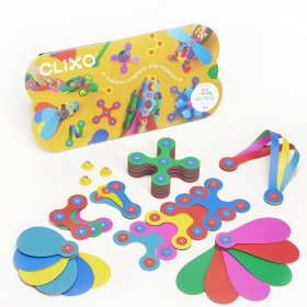 Clixo flexibles Magnetset, 42 Stück – Regenbogen, CLIXO