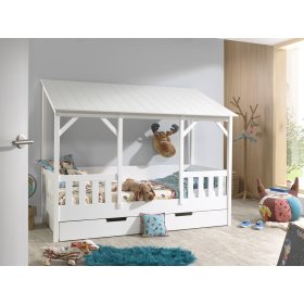 Kinderbett Hausbett Charlotte - weiß, VIPACK FURNITURE