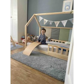 Kinderhausbett mit Barriere Tea - natur