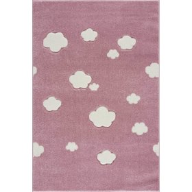 Kinder Teppich Sky Cloud - grau-pink
