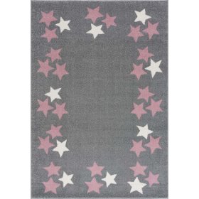 Kinder Teppich Spring Star - grau