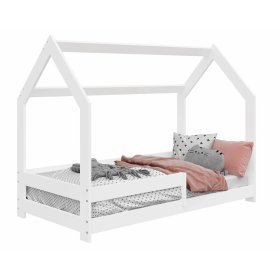 Hausbett Laura mit Barriere 160 x 80 cm - weiß, Magnat