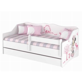 Babybett mit Rücken - Minnie Mouse und Tiere, BabyBoo, Minnie Mouse