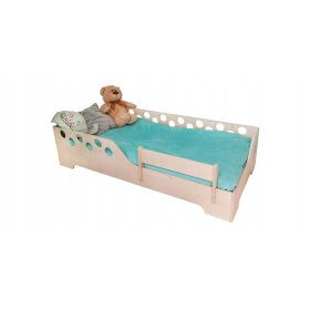 Kinderbett Poppy mit Rausfallschutz - 140 x 70 cm, LilaBaby