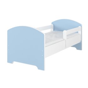 OSCAR Bett weiß-blau-Kombination