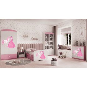 Kinderbett mit Barriere Ourbaby - Prinzessin mit Pony