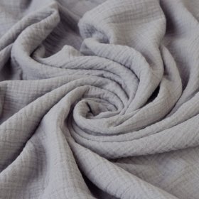 Decke und Kissen aus Musselin mit Füllung 100x135 + 40x60 - dunkelgrau, Matex