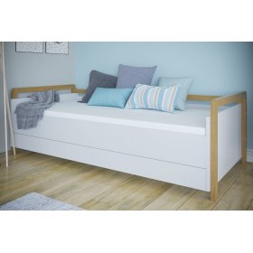 Kinderbett mit Seitenwand Viktor 180 x 80 - weiß, All Meble