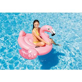 Aufblasbarer Flamingo im Wasser