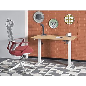 B53 Schreibtisch mit Höhenverstellung, Artisan-Eiche / Weiß