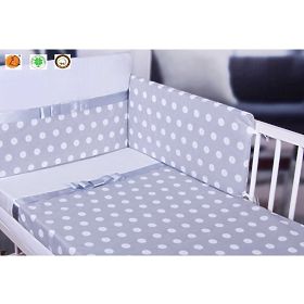 Baby-Bettwäsche-Set mit Schleife Grazie 120x90 cm - Grau, Gluck Baby