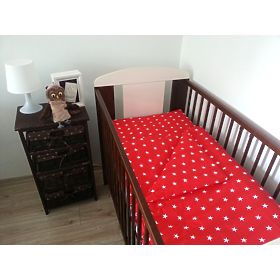 Baby-Bettwäsche-Set Sterne Rot