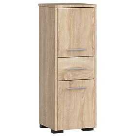 BADEZIMMERSCHRANK FIN SÄULE 30 2D 1SZ 85cm PK EICHE SONOMA