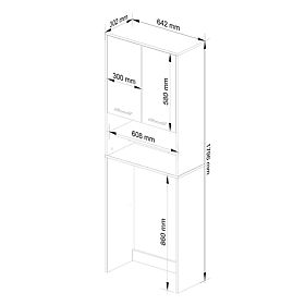 BADEZIMMERSCHRANK FIN ÜBER DER WASCHMASCHINE WENGE