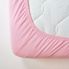 Baumwollspannbettlaken 180x90 cm - rosa