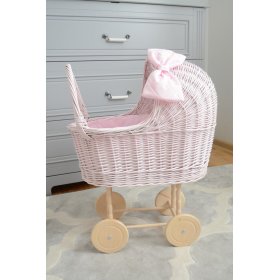 Hoher Korbwagen für Puppen – rosa, Ourbaby