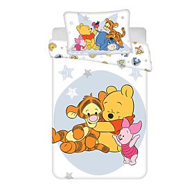 Kinderbettwäsche Winnie Puuh 'Sterne' Baby 100x135 cm + 40x60 cm, Winnie the Pooh
