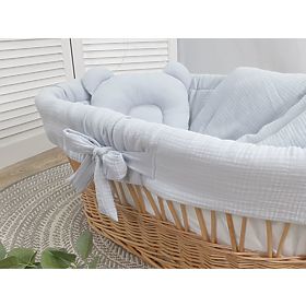 Bettwäsche-Set für Weidenkinderbett - Grau