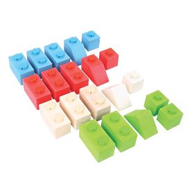 Bigjigs Baby Holz-Verbindungsbausteine Primärset, Bigjigs Toys