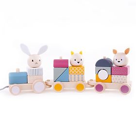 Bigjigs Baby Holzspielzeugzug mit Tieren, Bigjigs Toys