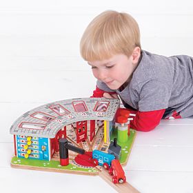 Exklusives Depot von Bigjigs Rail für 5 Züge