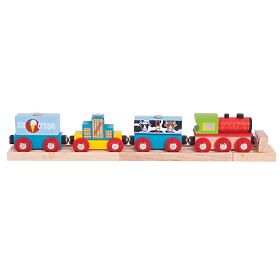 Bigjigs Rail Güterzug + 3 Gleise, Bigjigs Rail