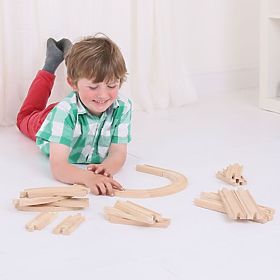 Bigjigs Rail Holzschienen-Set bestehend aus 24 Teilen