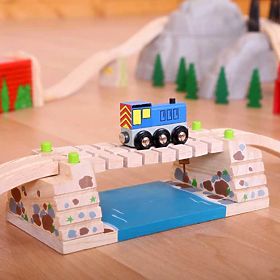 Bigjigs Rail Drehbrücke über den Fluss