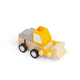 Bigjigs Toys Aufziehbares Baustellenfahrzeug Bagger, Bigjigs Toys