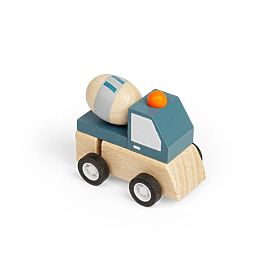 Bigjigs Toys Aufziehbares Baustellenfahrzeug Betonmischer, Bigjigs Toys
