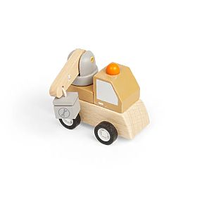 Bigjigs Toys Aufziehbares Baustellenfahrzeug Kran, Bigjigs Toys