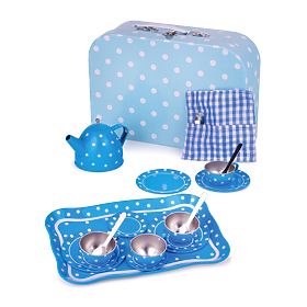 Bigjigs Toys Blaues gepunktetes Tee-Set, Bigjigs Toys