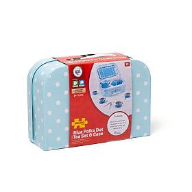 Bigjigs Toys Blaues gepunktetes Tee-Set