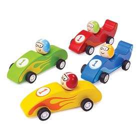 Bigjigs Toys Bunte Holz-Rennauto 1 Stk., Bigjigs Toys