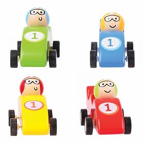 Bigjigs Toys Bunte Holz-Rennauto 1 Stk., Bigjigs Toys
