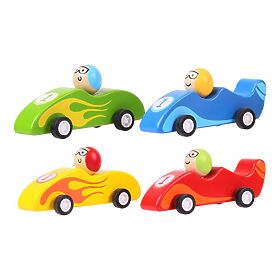 Bigjigs Toys Bunte Holz-Rennauto 1 Stk.