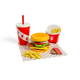 Bigjigs Toys Burger- und Pommes-Set, Bigjigs Toys