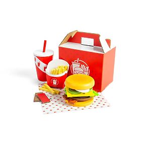 Bigjigs Toys Burger- und Pommes-Set, Bigjigs Toys