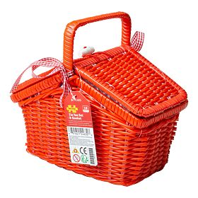 Bigjigs Toys Gepunktetes Teeset im Picknickkorb