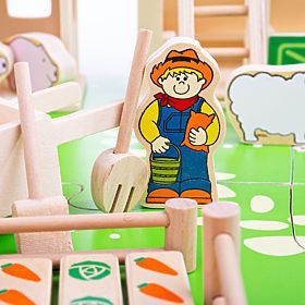 Bigjigs Toys Großer Holzbauernhof
