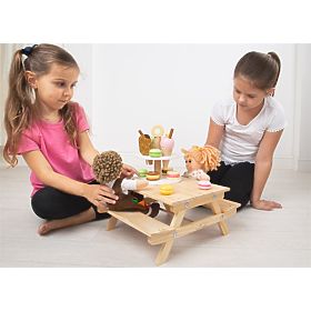 Bigjigs Toys Holz-Picknickbank für Puppen