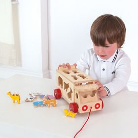 Bigjigs Toys Holzauto mit Tieren